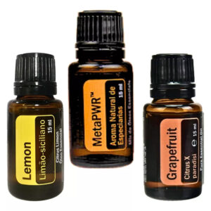 Kit Emagrecimento Óleos Essenciais MetaPWR, Lemon e Grapefruit (15ml)